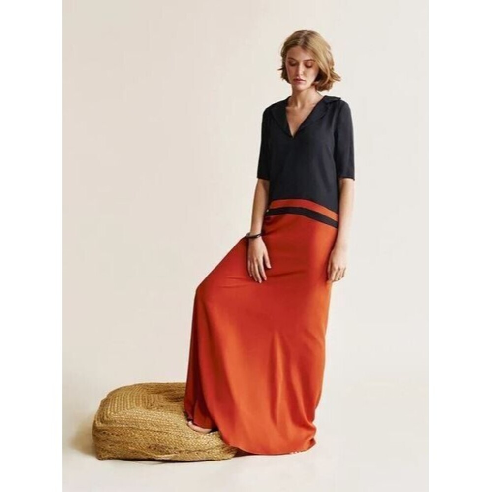 CLO Maxi Dress NWT Emotional Design Lara Red Black Long Retails $638 Size M